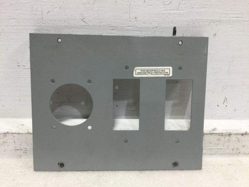 Siemens Nema3R Enclosure Metered RV Pedestal Cover with 3 cutouts - deadfront only  7" x 9"