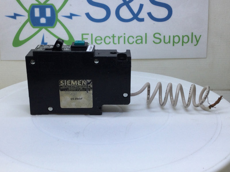 Siemens Arc Fault Q120AF 20 Amp 120V Single Pole Circuit Breaker