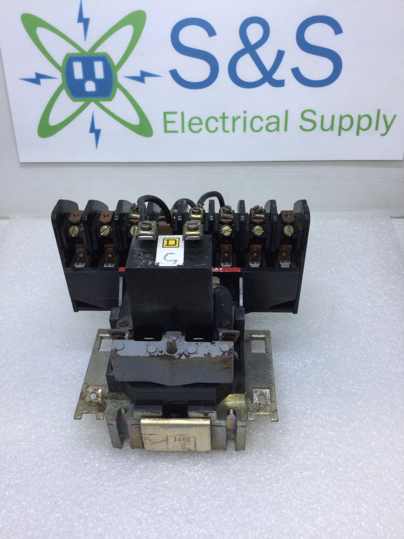 Square D 8903LLO60 8 Pole 120V Coil Lighting Contactor 30 Amp 600 VAC Series B