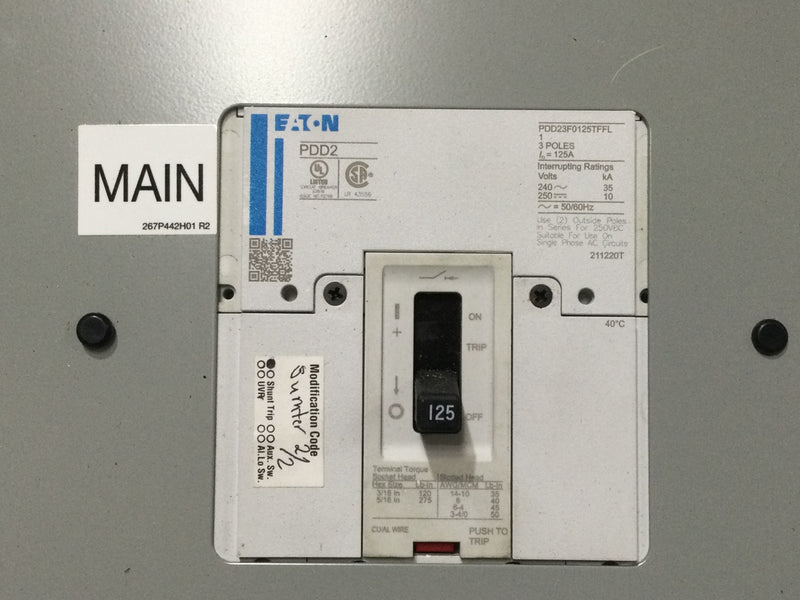 Eaton Pow-r-Line Xpert PRL1X 208Y/120V 3 Phase 4 Wire 18 Space Nema 3R Enclosure 36" x 21"