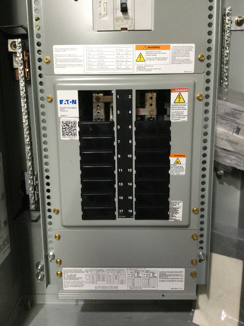 Eaton Pow-r-Line Xpert PRL1X 208Y/120V 3 Phase 4 Wire 18 Space Nema 3R Enclosure 36" x 21"