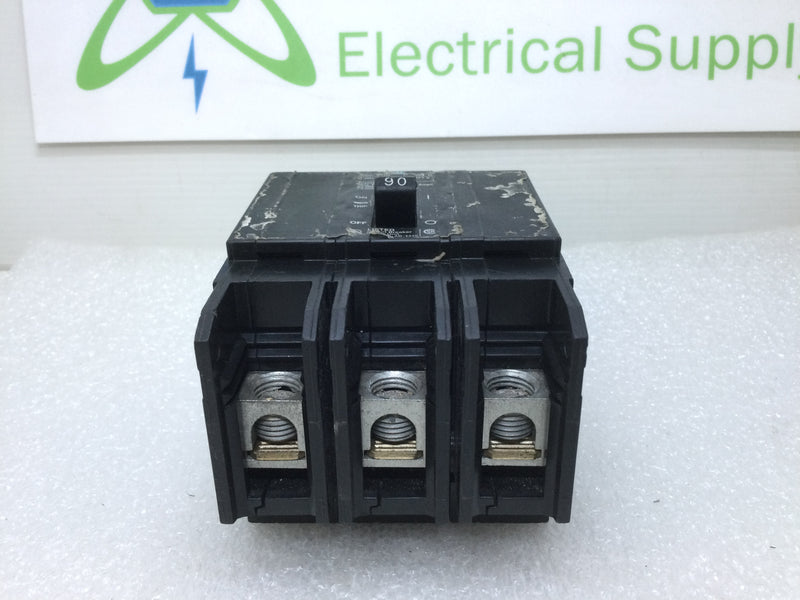 Siemens BQD390 90 Amp 3 Pole 480V Bolt on Circuit Breaker