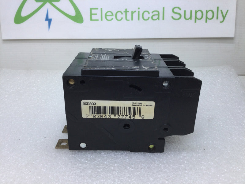 Siemens BQD390 90 Amp 3 Pole 480V Bolt on Circuit Breaker