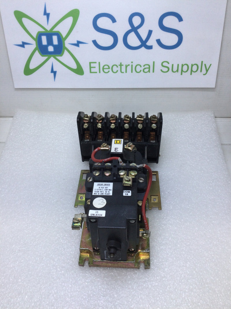 Square D 8903LXG60 6 Pole 120V Coil Lighting Contactor 30 Amp 600 Volt Series A