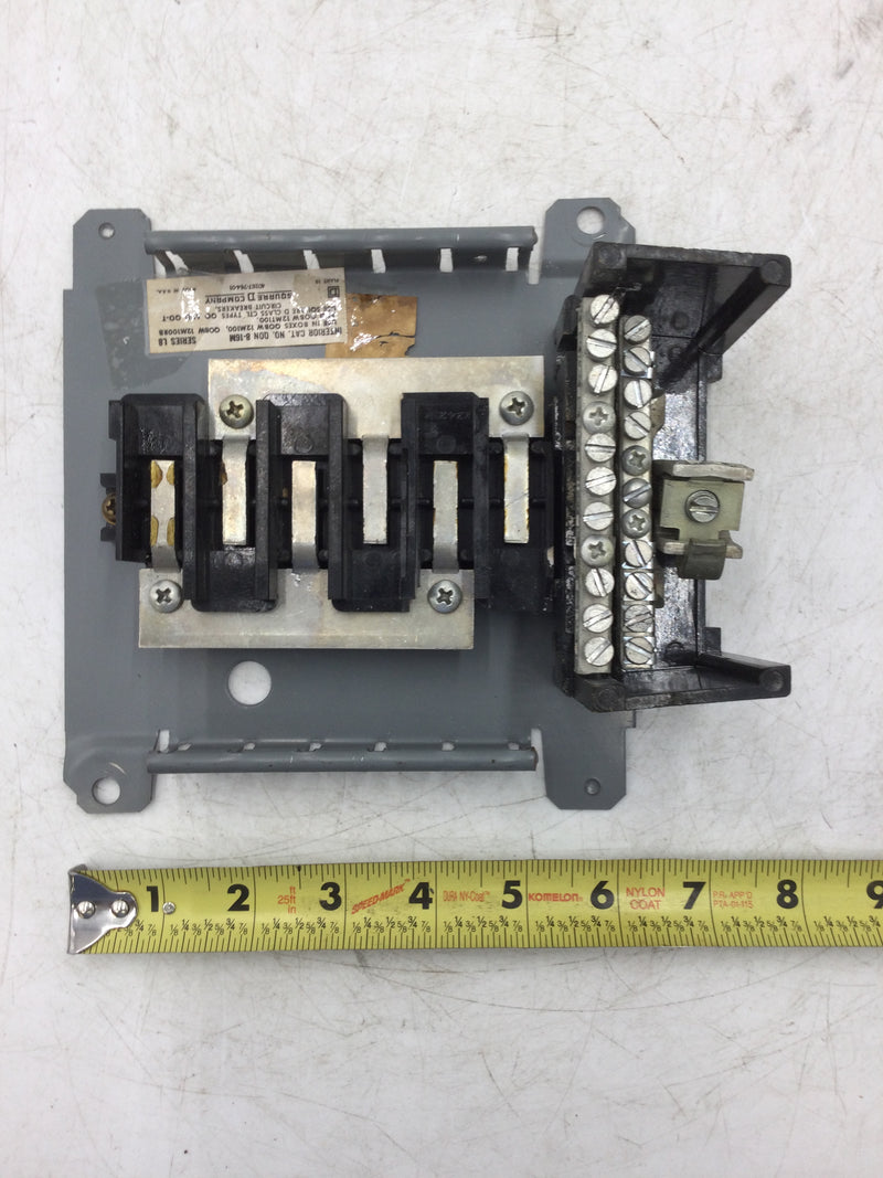 Square D QON8-16M 6 Space 12 Circuit 100 Amp 120/240 VAC Guts Only 7" X 7"