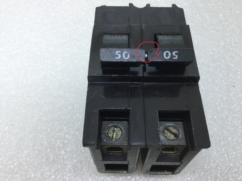 Federal Pioneer NA250 50 Amp 2-Pole Stab-Lok Circuit Breaker, Thick