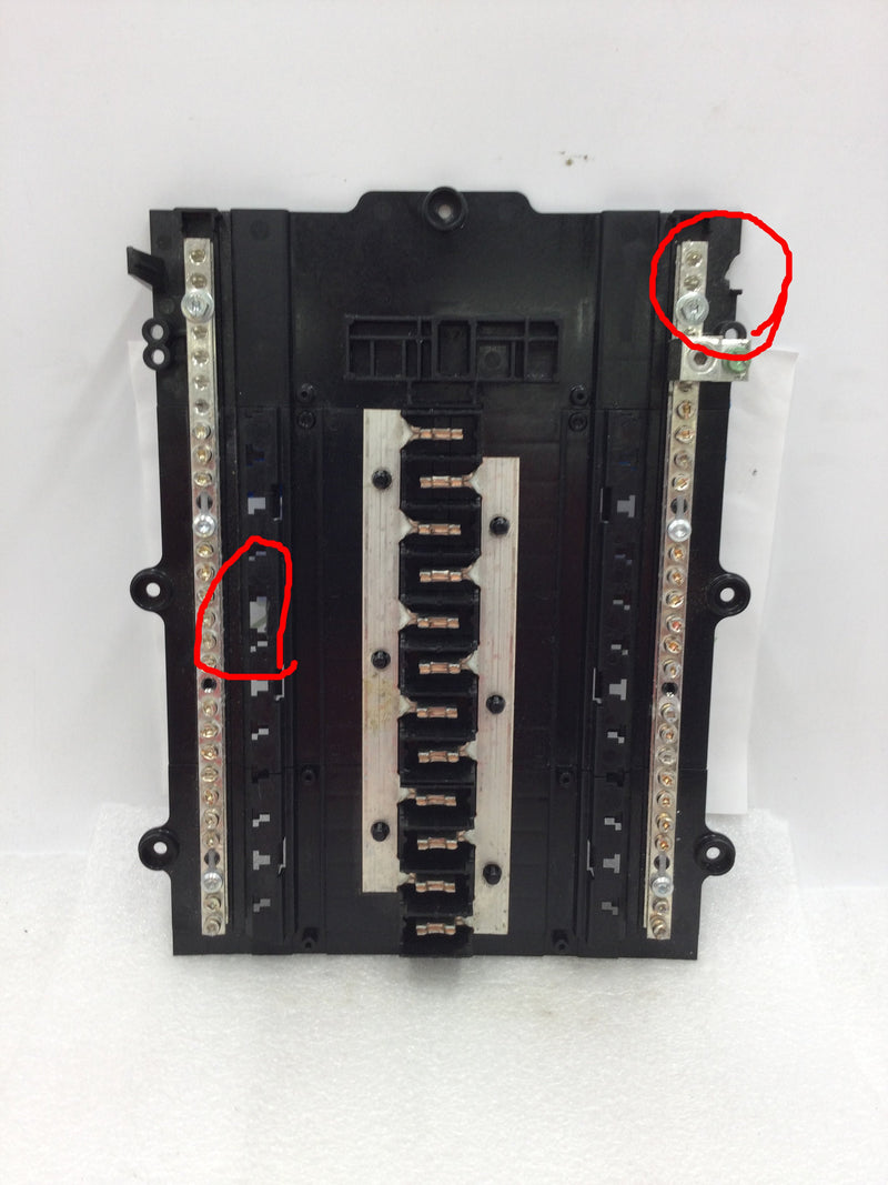 Eaton CHP24L125X2 125 Amp 12 Space/48 Circuit 120/240 VAC Load Center Guts Only 9" X 12.5"