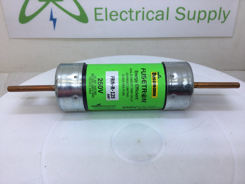 Bussman/Fusetron FRN-R-125 Dual Element Fuse 125 Amp 250V Class RK5 Time delay Current Limiting