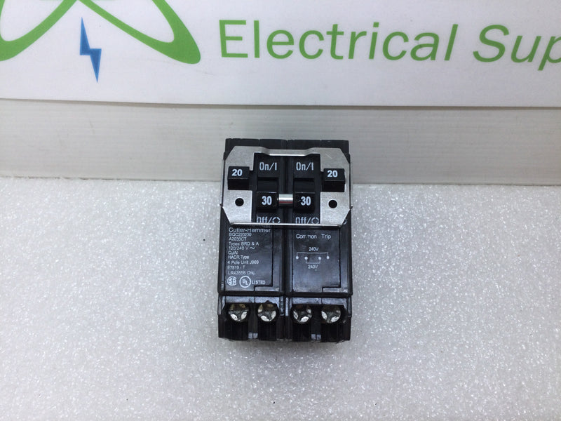 Eaton BQC220230 4 Pole 20, 30 Amp Quad Circuit Breaker BQC220-230 Type BRD