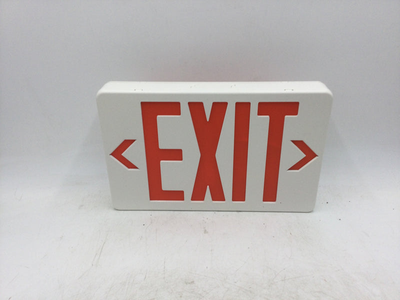 Evenlite Telesis TLXEMRUW Exit Sign 120/277 VAC 2 Watts Universal Mounting Battery Backup