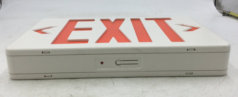 Evenlite Telesis TLXEMRUW Exit Sign 120/277 VAC 2 Watts Universal Mounting Battery Backup