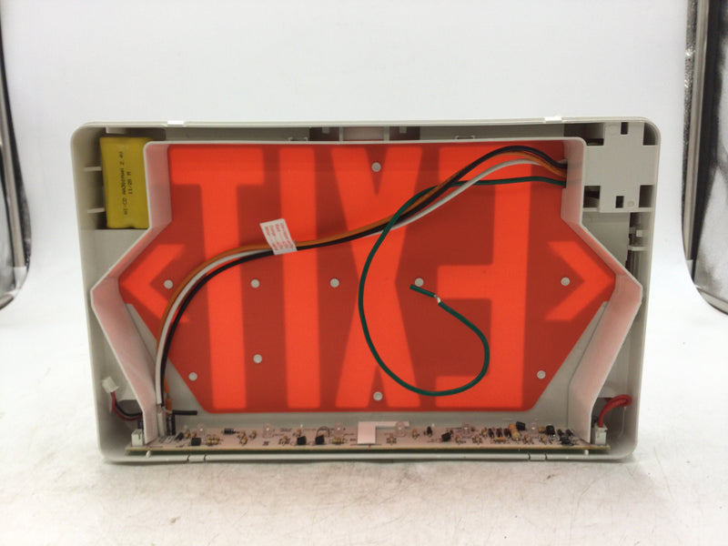 Evenlite Telesis TLXEMRUW Exit Sign 120/277 VAC 2 Watts Universal Mounting Battery Backup