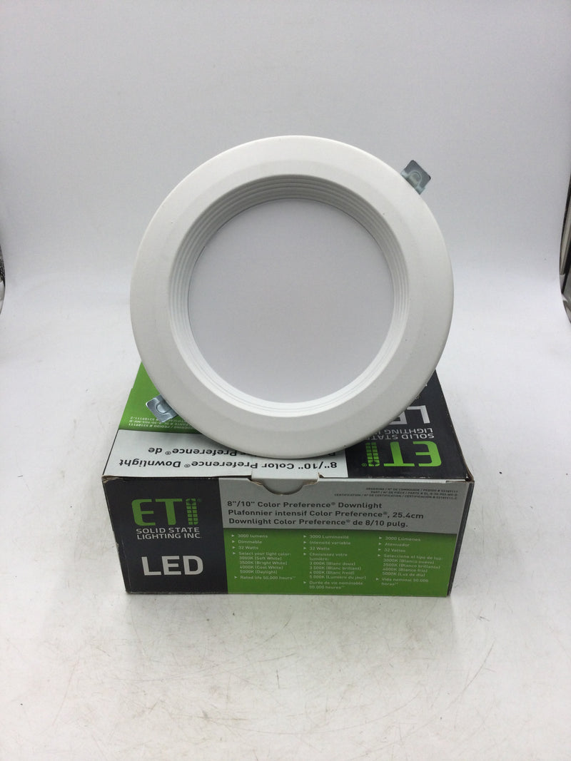 ETI Solid State Lighting 53189111-2  8"/10" Color Preference Downlight 120-277 VAC Dimmable 32 Watts 3000 Lumens