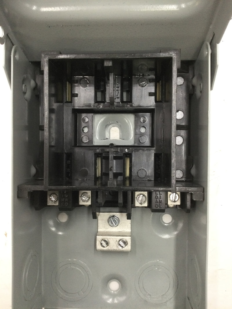 GE General Electric TF60RCP Fuse Metallic AC Disconnect 60 Amp 240-Volt Switch Box Power Enclosure