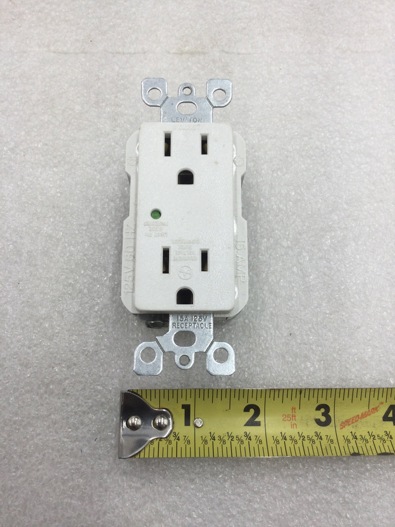 Leviton 5280-W Surge Protector Duplex Receptacle 15 Amp 125 VAC White