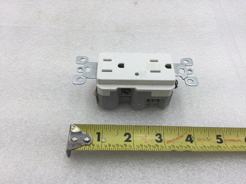 Leviton 5280-W Surge Protector Duplex Receptacle 15 Amp 125 VAC White