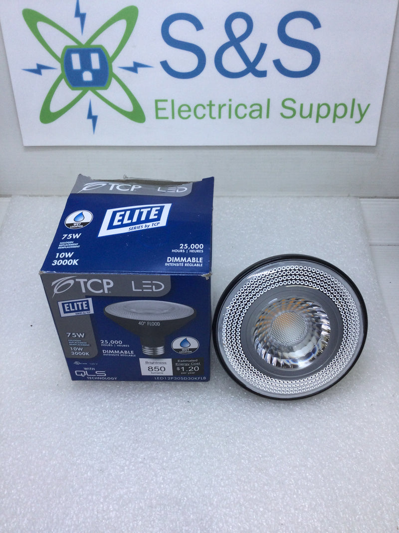 TCP Elite LED12P30SD30KFLB LED 10 Watt 85 Lumens 75 Watt Dimmable Bulb 25,000 Hours