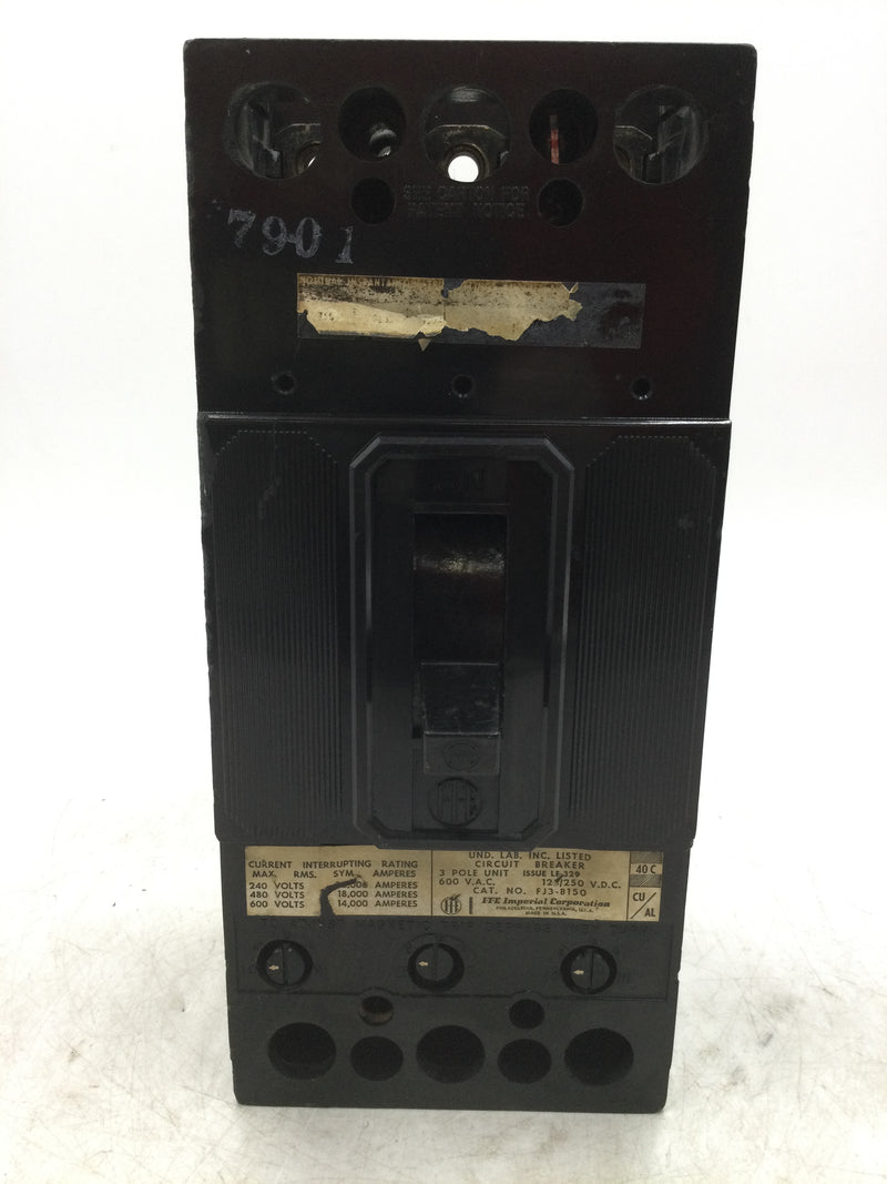 ITE Imperial FJ3-B150 150 Amp 3 Pole 600V Circuit Breaker