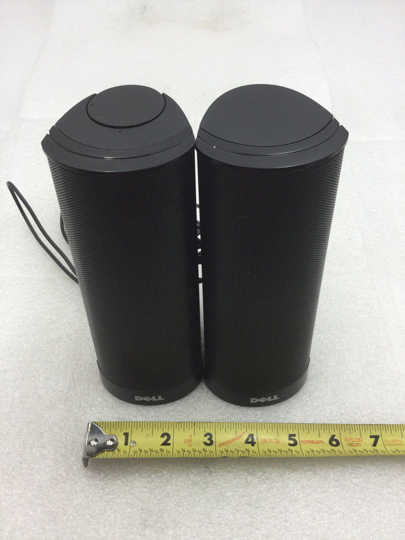 Dell N889 UBB Wired Powered Computer Speakers Pair in Black USB & 3.2MM Jack