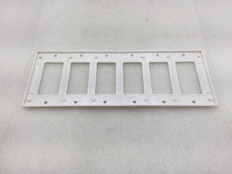 Six Gang Decora Lexan Unbreakable Wall Plate Cover in White