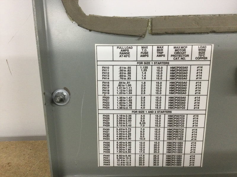 Westinghouse Single Bay Door Only for TA86183-5 MCC Bucket Size 14" X 11"