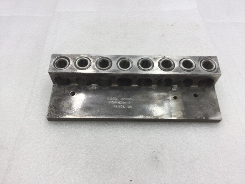 Ilsco D2935 8 Position Mechanical Terminal Bar for 2 AWG to 600 MCM Wire/Cable
