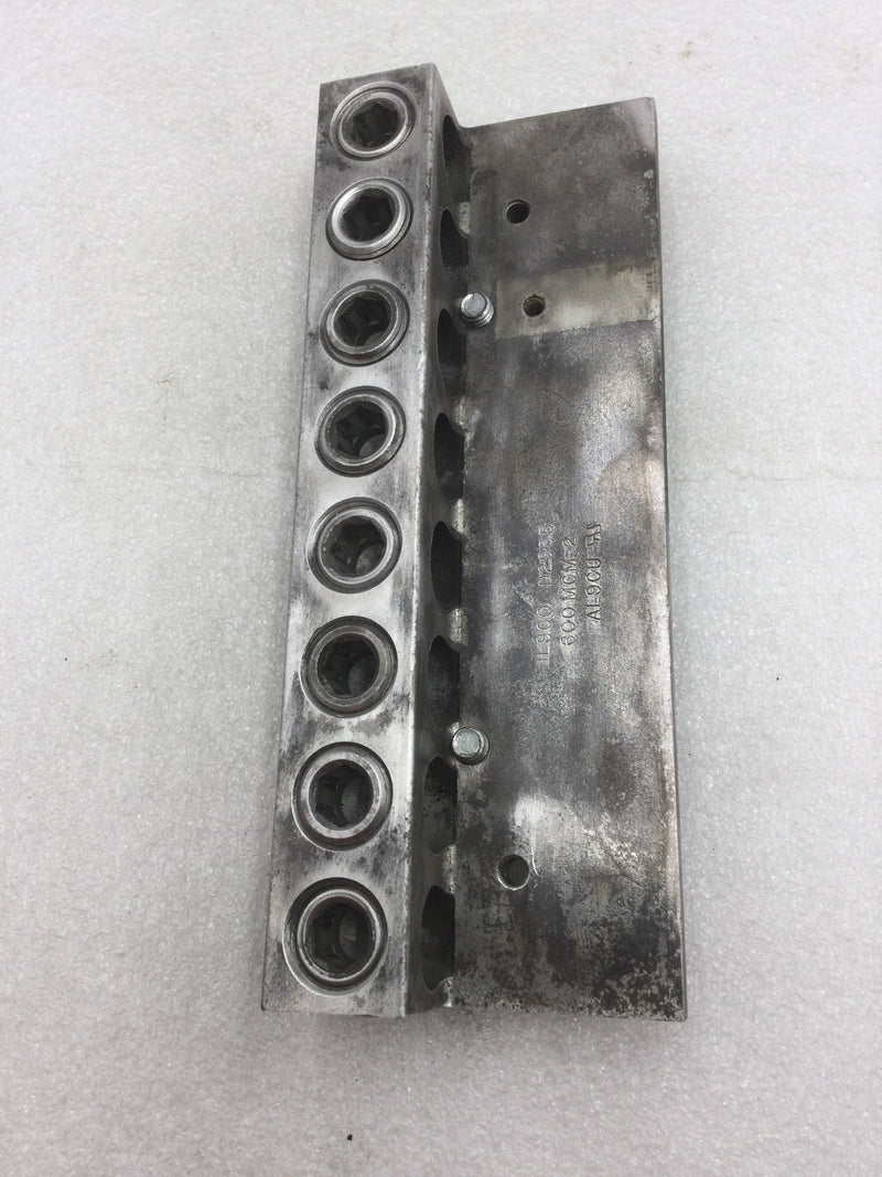 Ilsco D2935 8 Position Mechanical Terminal Bar for 2 AWG to 600 MCM Wire/Cable