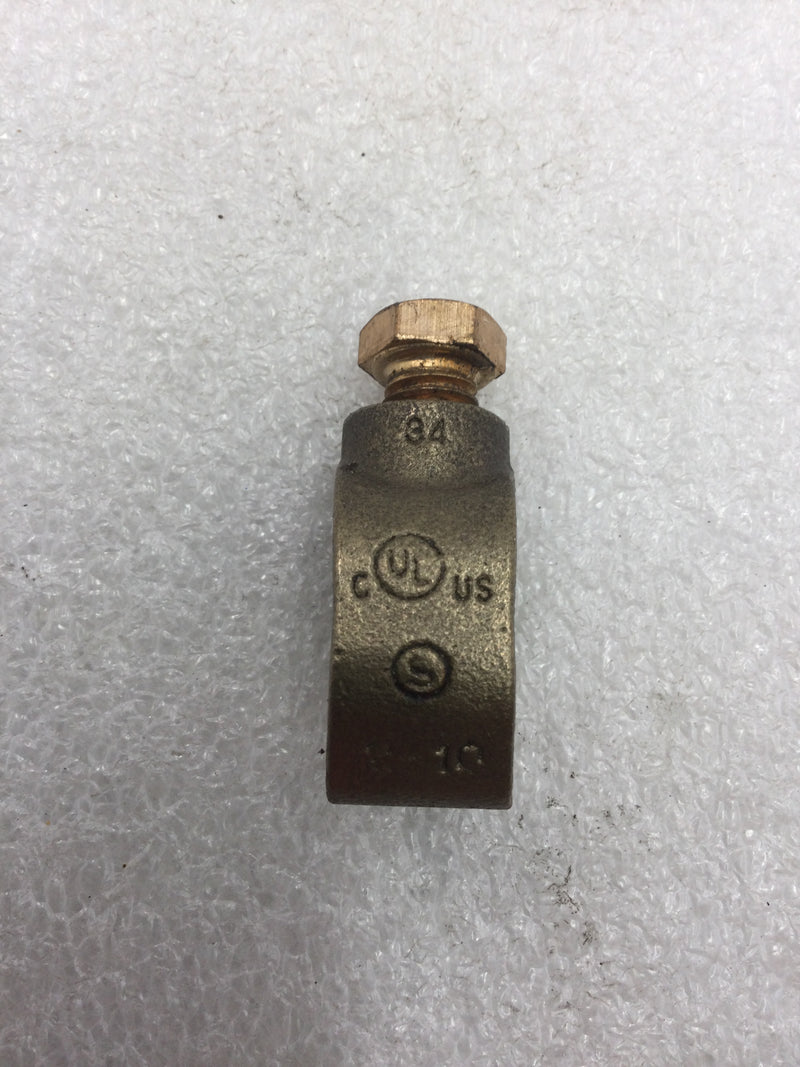 S-22 Direct Burial 5/8" Bronze Ground Rod Clamp for 2-10 AWG Wire/Cable
