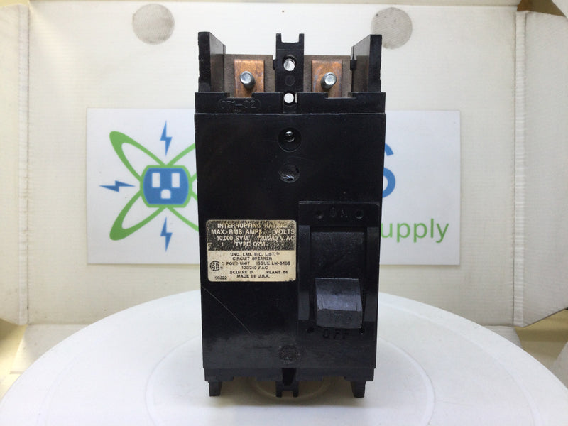 Square D Q2M2175 175 Amp 2 Pole 120/240V Type Q2M Circuit Breaker