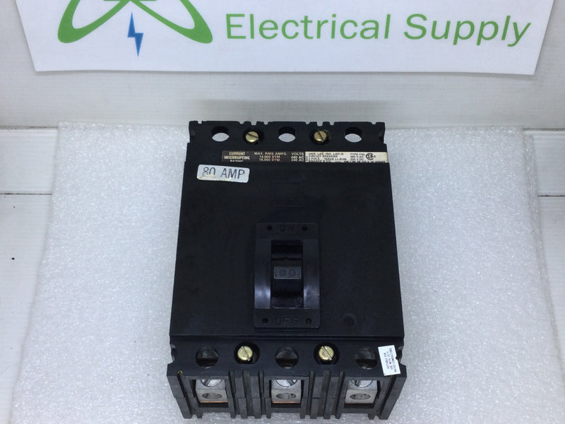 Square D FAL34080 80 Amp 3 Pole 480V Molded Case Circuit Breaker