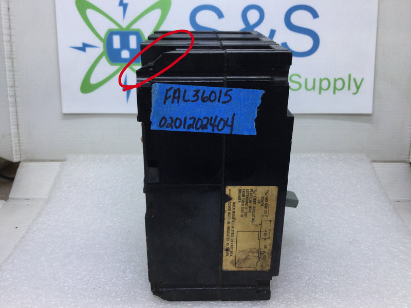 Square D FAL36015 15 Amp 3 Pole 600V Molded Case Circuit Breaker