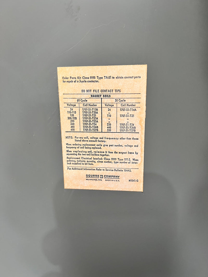 Square D Class 8901 Type PG-4 Series E Transfer Switch Enclosure (EMPTY) 277-480v