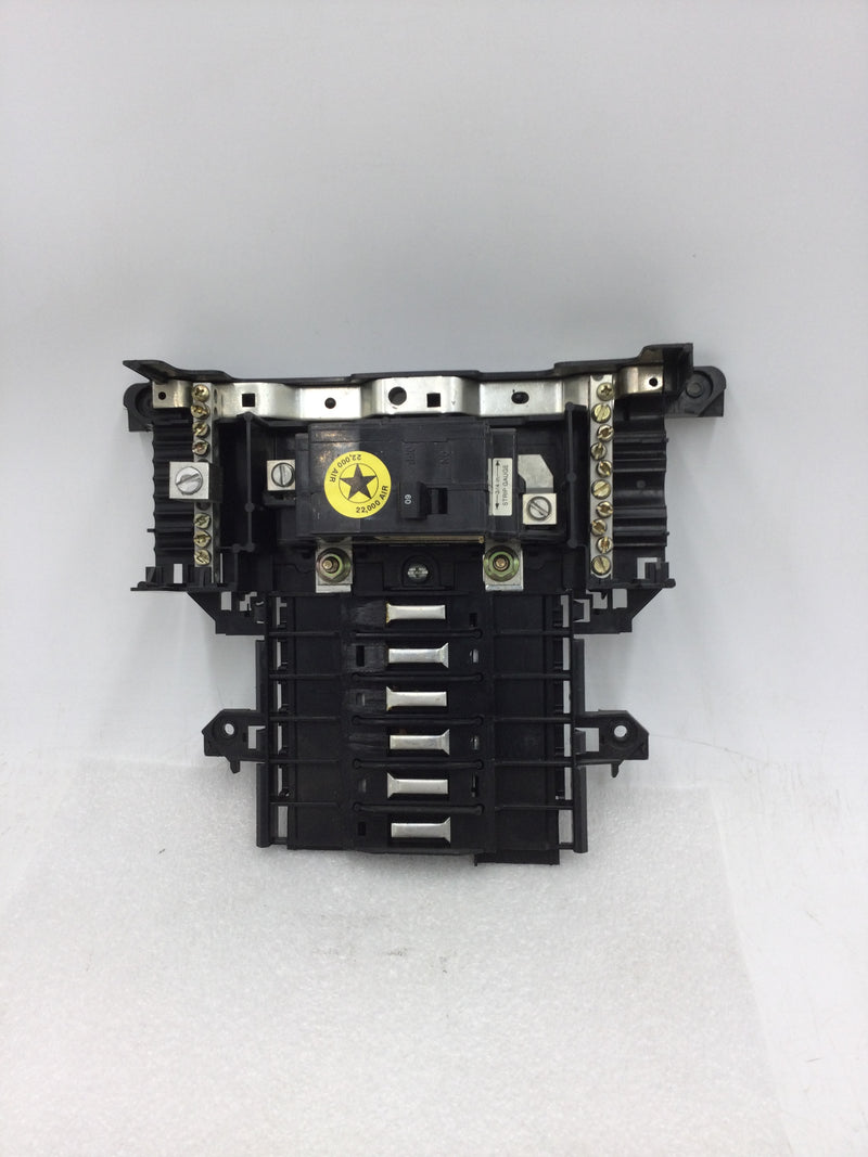 Square D QO112M100 60 Amp 6 Space/12 Circuit Main Breaker Load Center w/Breaker Guts Only 10.5" X 8.5"