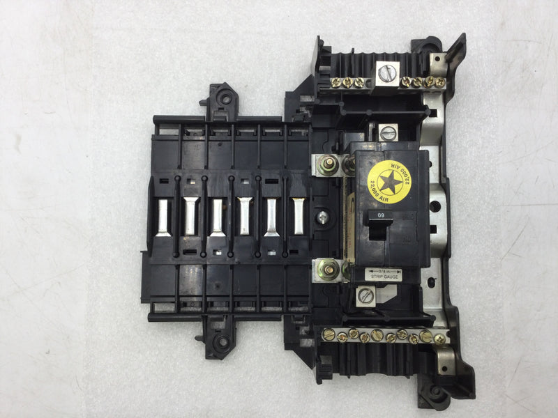 Square D QO112M100 60 Amp 6 Space/12 Circuit Main Breaker Load Center w/Breaker Guts Only 10.5" X 8.5"