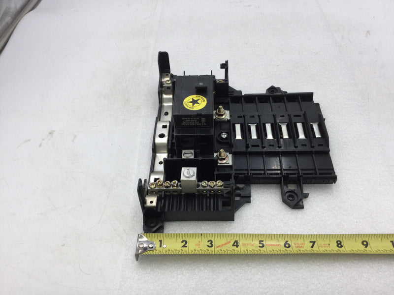 Square D QO112M100 60 Amp 6 Space/12 Circuit Main Breaker Load Center w/Breaker Guts Only 10.5" X 8.5"