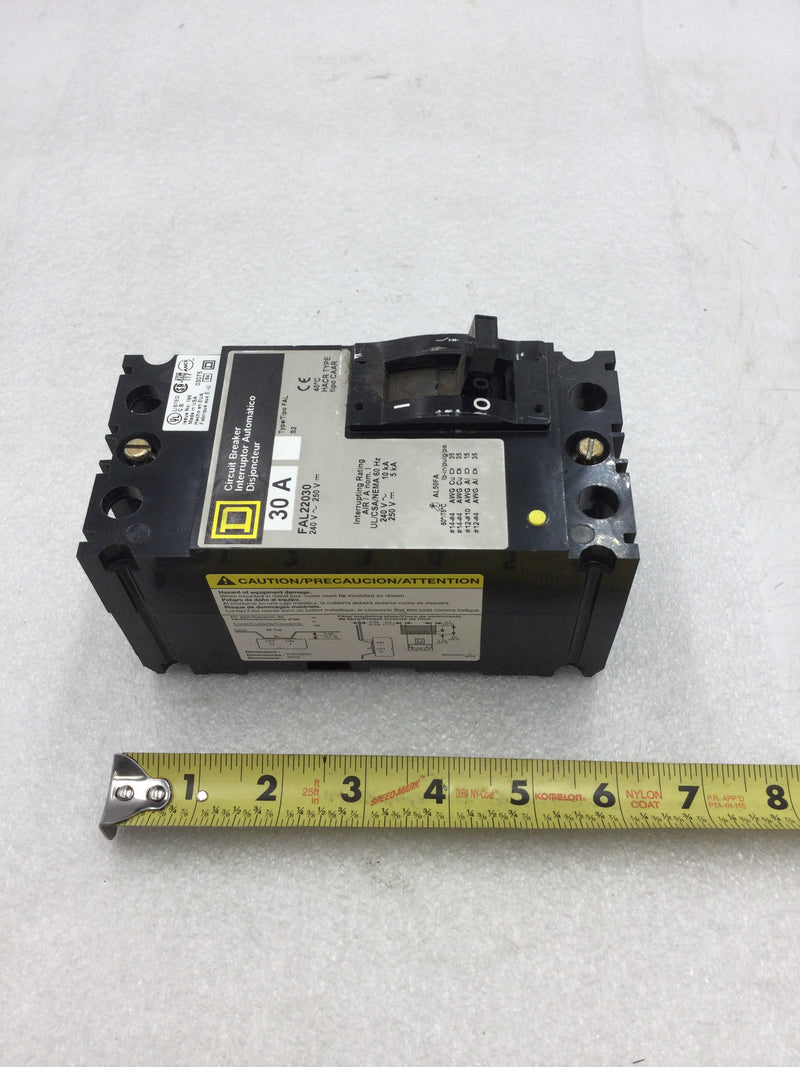 Square D FAL22030 30 Amp 2 Pole 240 VAC Circuit Breaker