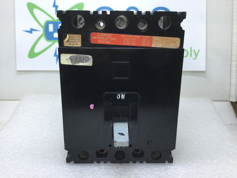 Square D FHL36015 15 Amp 3 Pole 600V Circuit Breaker