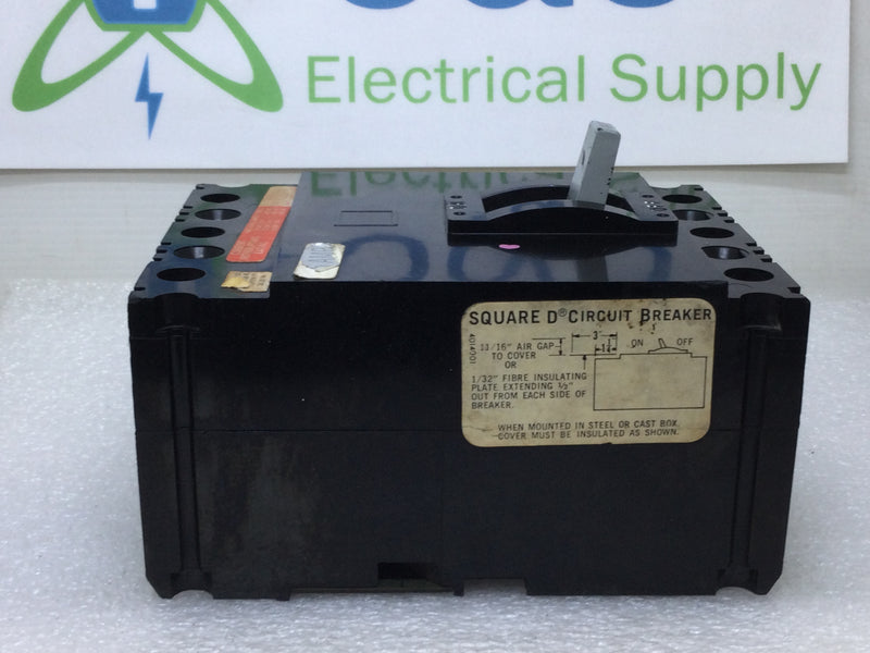 Square D FHL36015 15 Amp 3 Pole 600V Circuit Breaker