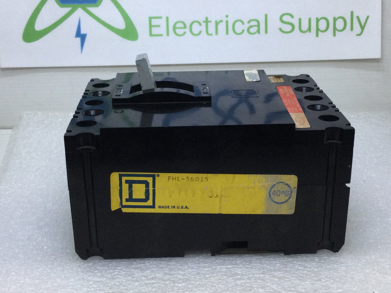 Square D FHL36015 15 Amp 3 Pole 600V Circuit Breaker