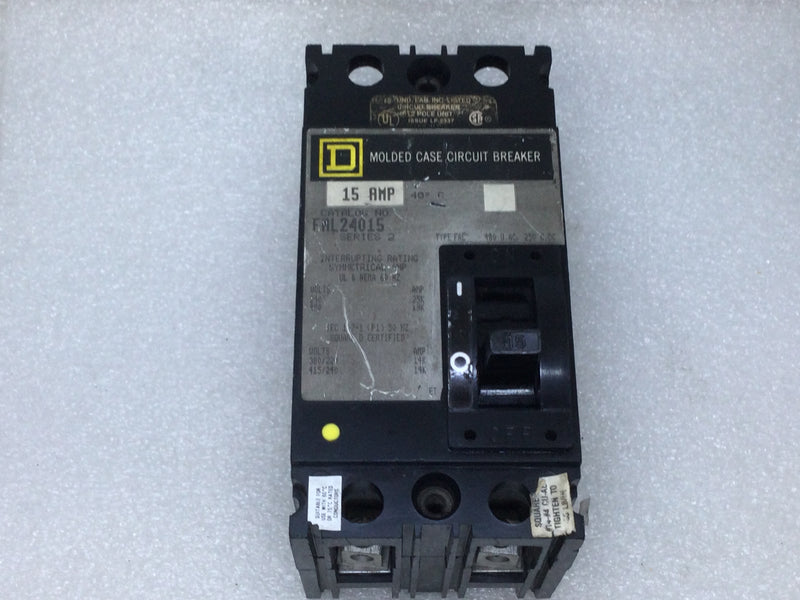 Square D FAL24015 15 Amp 2 Pole 240/480V Molded Case Circuit Breaker