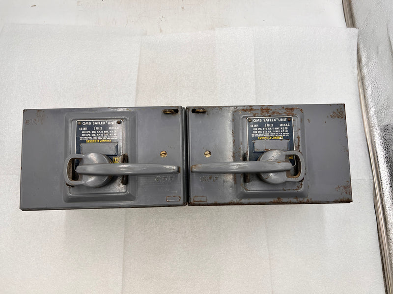 Square D QMB3606T 60 Amp 3 Pole Series 2 Fusible Saflex Unit Panelboard Switch 600vac