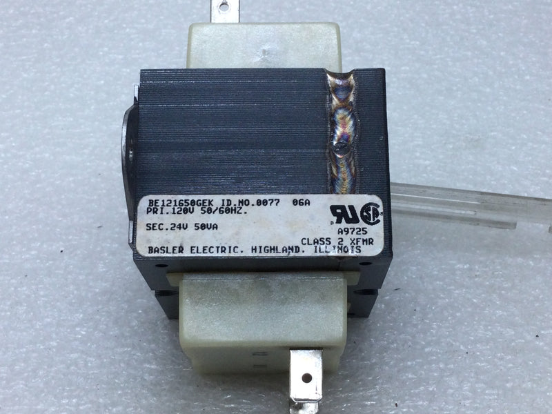 Basler Electric BE121650GEK Transformer 120V 50/60Hz Class 2 XFMR