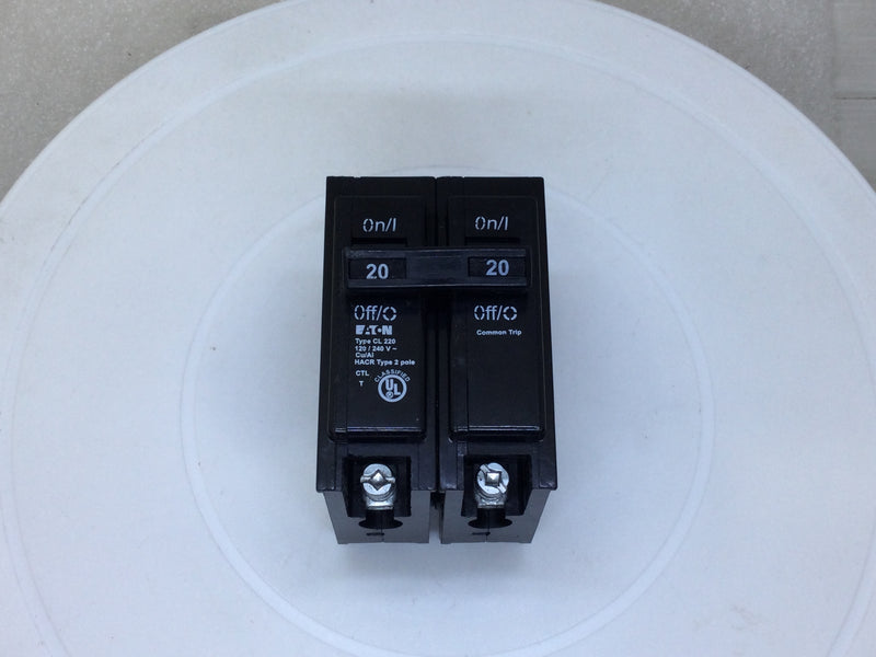 Eaton/Cutler Hammer CL220 20 Amp 2 Pole 120/240V Circuit Breaker