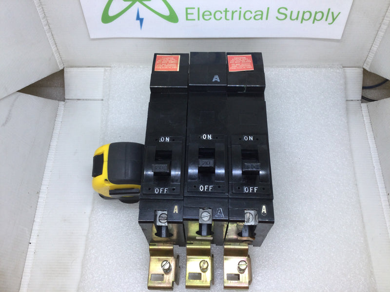 Square D FY14020A 20 Amp 277 Volt Single Pole I-Line Circuit Breaker