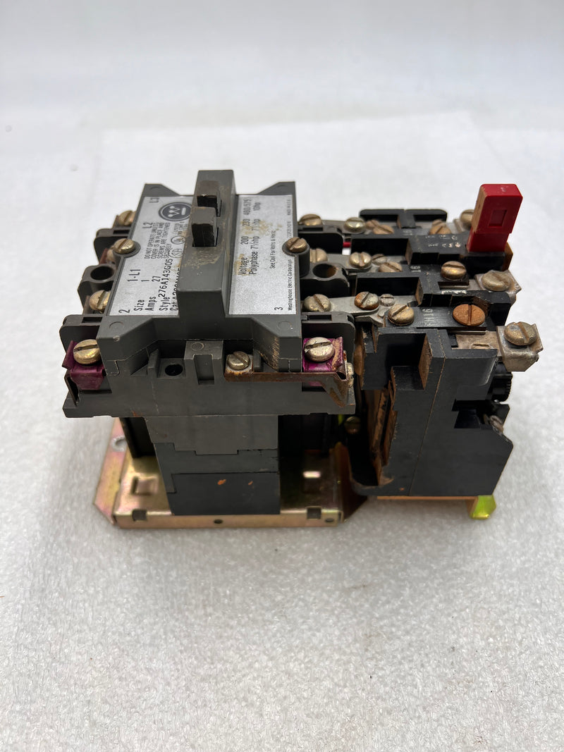 Westinghouse Motor Control A200MICE Size 1 11 Amp 3 Phase 460/575v @10Hp Contactor