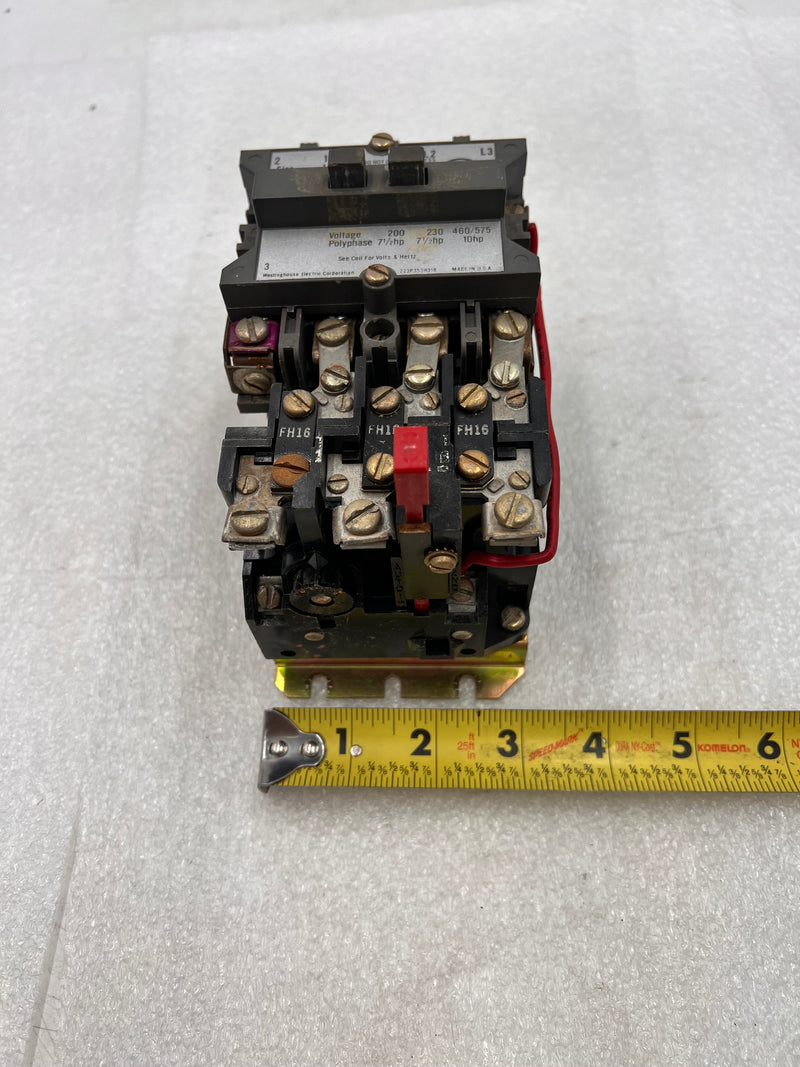 Westinghouse Motor Control A200MICE Size 1 11 Amp 3 Phase 460/575v @10Hp Contactor