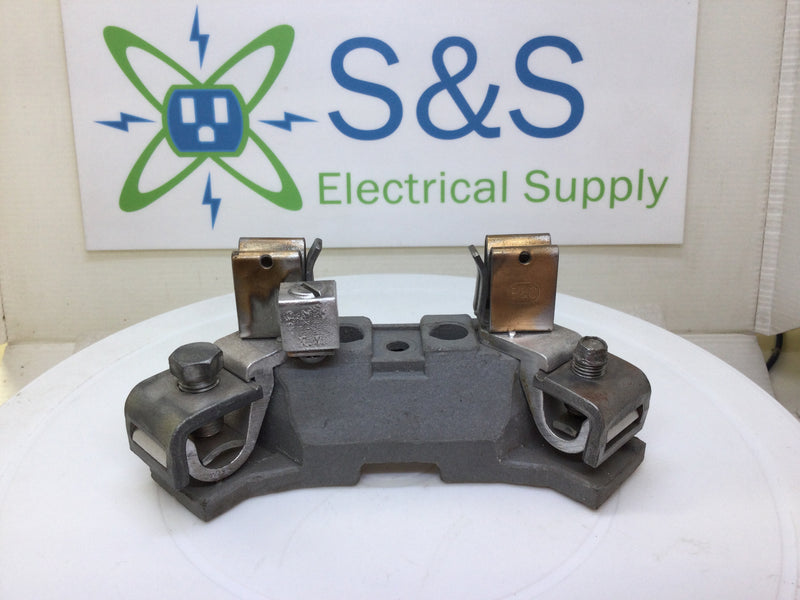B&C Porcelain Meter Socket Replacement Block 100-200 Amp - 1 1/2" x 6" Base/Flat Angled corner