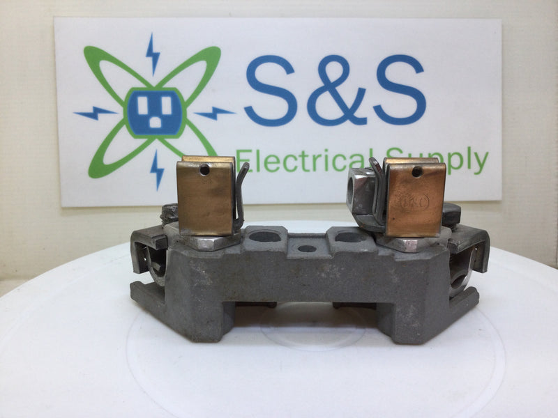 B&C Porcelain Meter Socket Replacement Block 100-200 Amp - 1 1/2" x 6" Base/Flat Angled corner