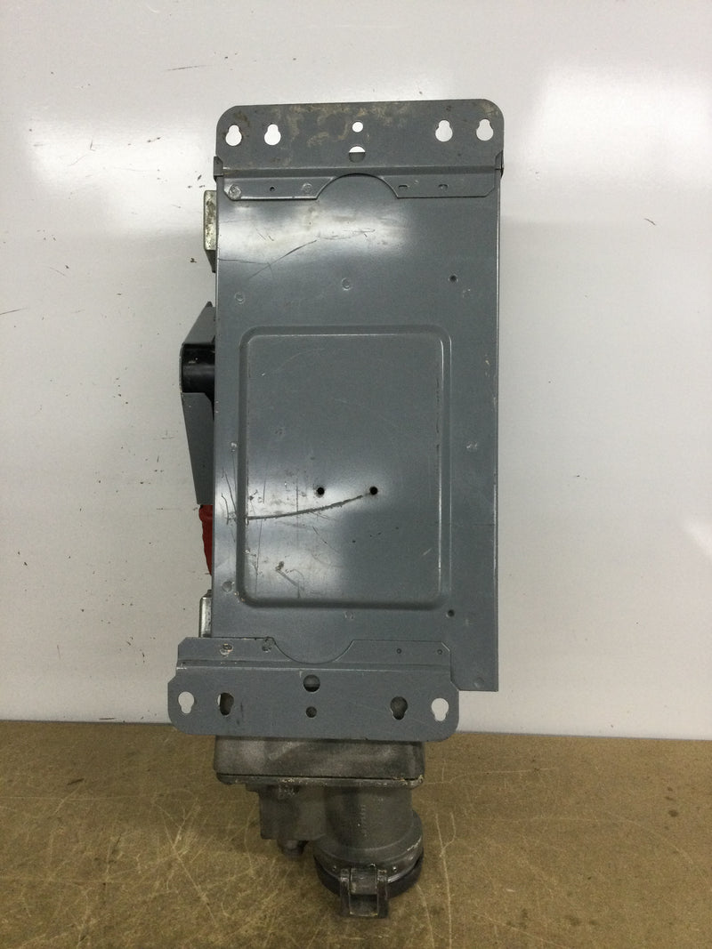 Square D H362AWC Disconnect Switch 60 Amp 240/480/600 VAC 3 Pole with 4 Prong Crouse Hinds Receptacle Attached