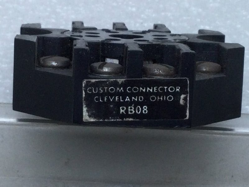 Custom Connector RB08 Relay Socket Base 10Amp 300V 8-Pins